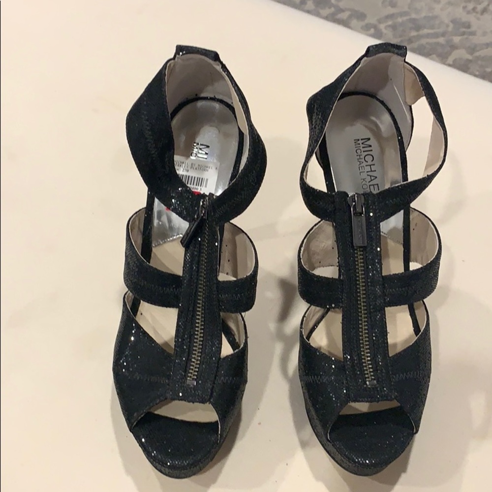 New Michael Kors Black Sequin Stilettos size 10M